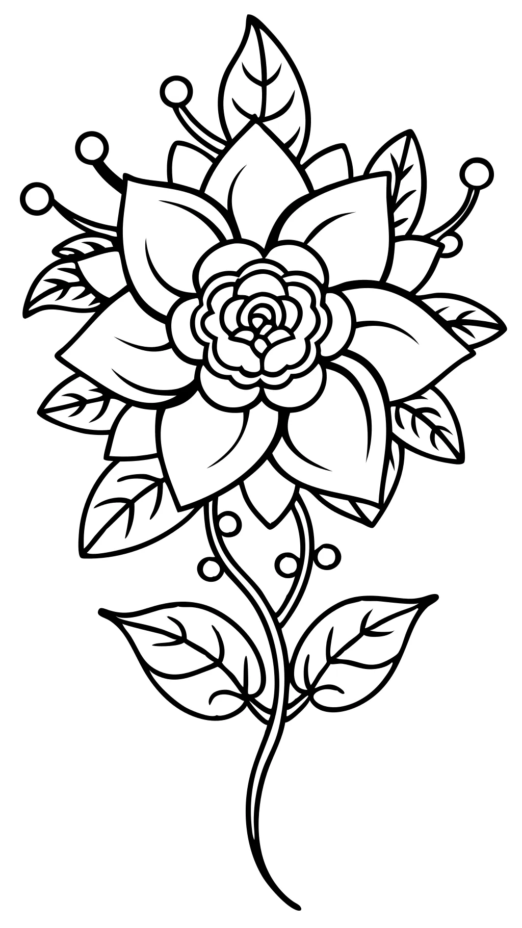 printable adult flower coloring pages